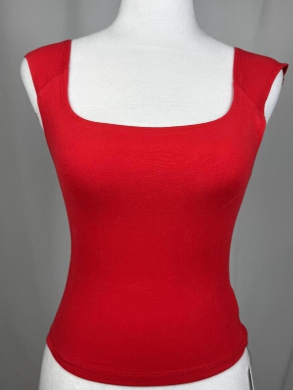 NWT Rumored Be Mine Top Women's XS Rose Red Sleeveless